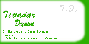 tivadar damm business card